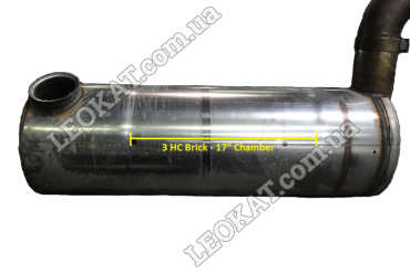 LEOKAT Викуп каталізаторів - Unknown/None -  - Сажовий фільтр (DPF) - 2880226 2880378 ; 3 HC bricks in center of case. 17" brick chamber. 90 degree inlet/outlet
